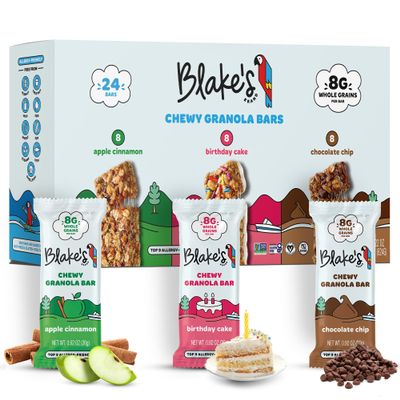 Blakes Seed Based Chewy Granola Bars Variety Pack (24 Count), Vegan, Gluten Free, Nut Free & Dairy Free, Healthy Snacks for Kids or Adults, School Safe, Low Calorie Soy Free Snack