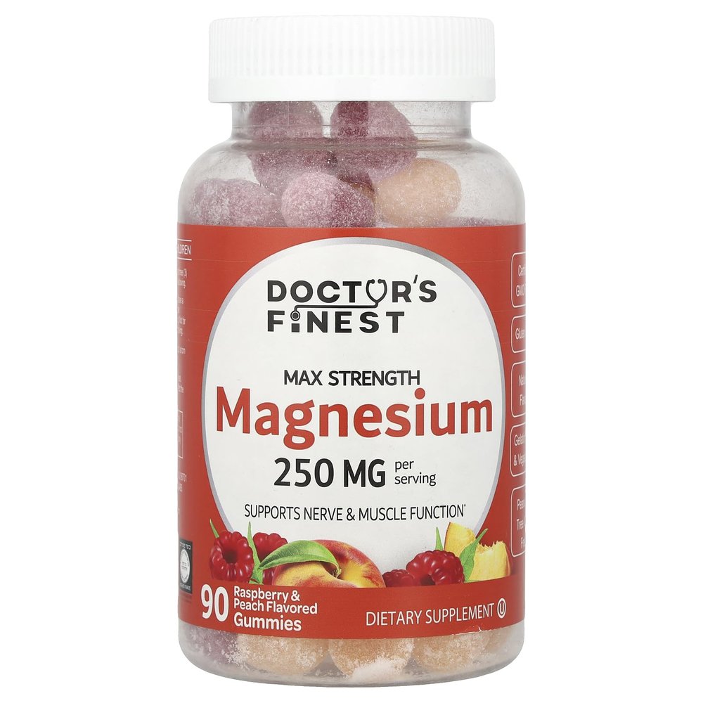 Doctor's Finest Magnesium, Raspberry & Peach, 90 Gummies (83 mg per Gummy)