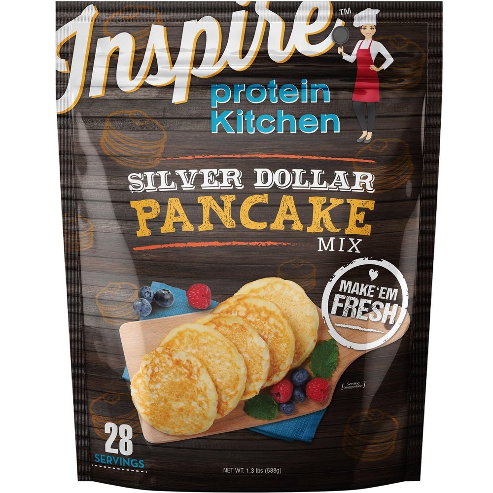 Inspire Protein Kitchen Silver Dollar Pancake Mix by Bariatric Eating (28 Servings)