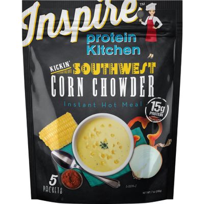 Bariatric Eating Inspire Protein Kitchen Instant Southwest Corn Chowder with 15g Protein (5 Packets)
