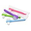 AmeriCan Goods 4Pcs Denture Dual Head Brush Cleaning Care Denture Toothbrush Every Day & Traveling Use (Assorted) view 2