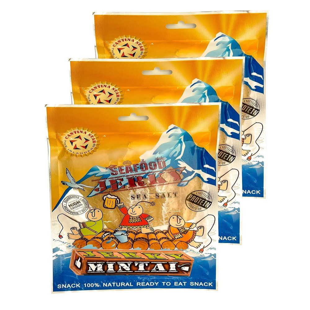 Cantina Star "Mintai" Fish Jerky (Dried Fish), 80g, Pack of 3