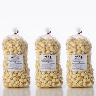 Del's Popcorn Variety Pack (Three Pack) - Gourmet Popcorn Gift Set (White Cheddar 3 Pack)