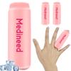 2PCS Finger Sleeves Gel Ice Pack, Lasting Cold Compress Freeze Sleeve, Reusable Finger Brace Ice Packs for Injuries, Arthritis, Tendonitis, Gout, Sprains, Middle Protectors (Pink) view 1