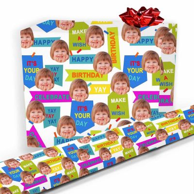 Artsadd Custom Wrapping Paper, Personalized Wrapping Paper with Your Photo Gift Paper 58 x 23 Inches Customized Birthday Christmas Valentine's Day Gifts Wrap for Husband Wife