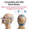 2-Pack Replacement Headgear Strap for N20 Nasal Pillow CPAP Mask, LALASTAR CPAP Headgear Compatible with N20, Adjustable Headband with Clips, Medium Size view 2