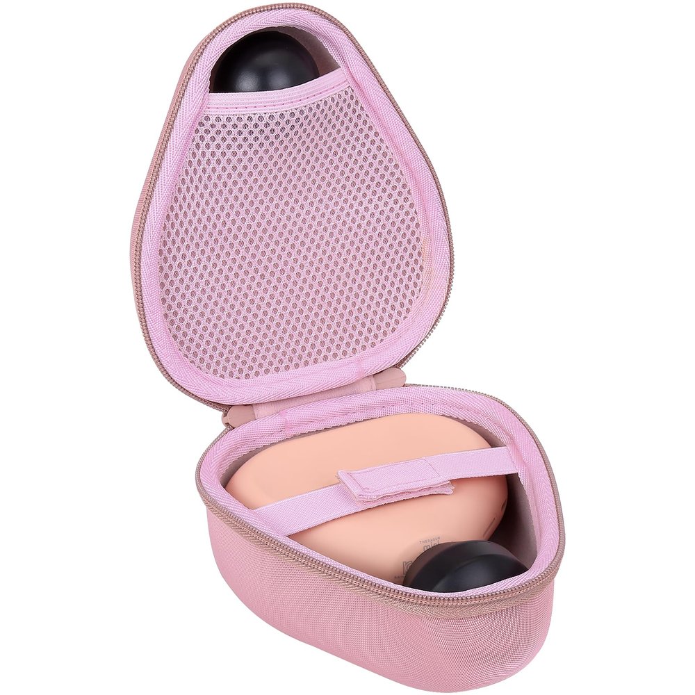 Aenllosi for Theragun Mini 3.0/Mini Plus/mini 2.0 Handheld Electric Massage Gun Hard Case,Replace Head & USB Charging Cable Organizer (Case Only,Desert Rose)