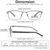 mrbobmslee 4 Pack Reading Glasses for Men, Blue Light Blocking Computer Readers, Anti UV Ray/Eye Strain/Glare, Metal Frame Eyeglasses with Pouches(300 Magnification Strength) view 3