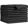 AIDEA Microfiber Cleaning Cloth-8PK, Soft Microfiber Towels for Cars, Absorbent Cleaning Rags, Lint-Free Streak-Free Wash Cloths for House, Kitchen, Window(12in.x16in), Black view 1
