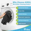 AIDEA Microfiber Cleaning Cloth-8PK, Soft Microfiber Towels for Cars, Absorbent Cleaning Rags, Lint-Free Streak-Free Wash Cloths for House, Kitchen, Window(12in.x16in), Black view 3