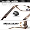 ANYLUV Reading Glasses Men Women Blue Light Blocking, Premium Mens Reading Glasses Al-mg Frame with Spring Hinge Anti Glare view 3