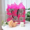 14" Large Hot Pink Gift Bags with Tissue Paper and Happy Birthday Gift Bag for Women's and Mother's Day birthday Valentine's day weddings,anniversaries Any Occasion view 2