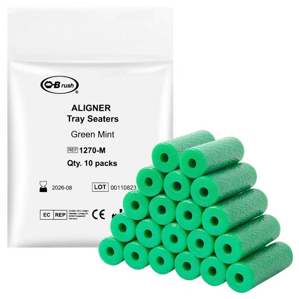 20pcs Chewie For Invisalign Aligners, Aligne Chewie For Invisible Braces, Aligners Tray Seaters Orthodontic Teeth Chompers Flavor Scented Pack Of 2 Each Pair Individually Wrapped (Mint)