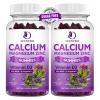 (2 Pack) Sugar Free Calcium Magnesium Zinc Gummies, Calcium Magnesium 2:1, Contains Magnesium Glycinate, Vitamin D3, Sea Moss, for Bones, Muscles, Calm Mood & Sleep Support, Vegan, 120 Gummies view 1
