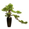Artificial Bonsai Artificial Bonsai Welcoming Pine Landscape Green Plants Home Bonsai Pine Tree Decorations Artificial Bonsai Tree (Color : Brass) view 1
