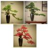 Artificial Bonsai Artificial Bonsai Welcoming Pine Landscape Green Plants Home Bonsai Pine Tree Decorations Artificial Bonsai Tree (Color : Brass) view 2