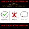 LinnaLove Stainless Steel Interchangeable Medical Alert ID Bracelet Chain for Men & Women, Hypoallergenic Replacement Chain (Tag NOT Included), Sizes 5"/6"/7" (Droplets-5 in) view 2
