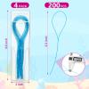 Preteen Kids Floss Threaders, Deep Clean Orthodontic Threader Floss for Braces, Bridges, and Implants 200PCS (4Pack) view 2