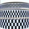 3 yds 3/8" or 5/8" or 7/8" Black White Check Checkered Flag Grosgrain Ribbon (3/8") view 1