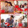 Geyoga 5 Pcs Valentine's Day Gift Boxes Square Nesting Boxes with Lids Square Box 5 Assorted Sizes Stackable Gift Box for Valentine's Day Wedding Party Present Packaging view 4