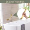 12 Inch Grab Bar, 1Pcs Brushed Gold Grab Bar Stainless Steel Shower Shower Handle for Elderly Gold Bathroom Safety view 2