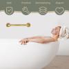 12 Inch Grab Bar, 1Pcs Brushed Gold Grab Bar Stainless Steel Shower Shower Handle for Elderly Gold Bathroom Safety view 3