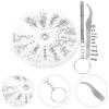 Angoily 1set Eyeglasses Repair Kit Screws Precision Screwdriver and Tweezer for Glasses Sunglasses and Watches Compact Storage Box Included view 3