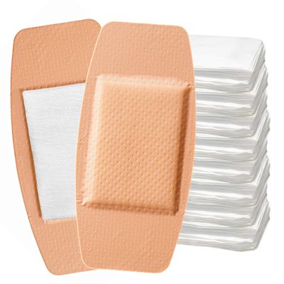 100 Extra Large Adhesive Bandage Patch  2x4.5 Sterile Sheer Plastic Bandages Breathable & Flexible with Non-Stick Pad and 4 Sided Seal, Latex Free for First Aid Kit Wound Care (100)