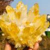 AtkitS Yellow Tibetan Quartz Crystal Cluster Specimen Healing (Size : 900-1000g) view 1