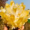 AtkitS Yellow Tibetan Quartz Crystal Cluster Specimen Healing (Size : 900-1000g) view 2