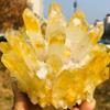 AtkitS Yellow Tibetan Quartz Crystal Cluster Specimen Healing (Size : 900-1000g) view 4