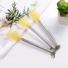 3 Pack Telescoping Back Scratcher Telescopic Stainless Steel Extend Body Massage, Natural Jade Body Scratcher, Portablelong Reach Claw Extendable Back Scratcher, Retractable Telescopic Tickle view 2