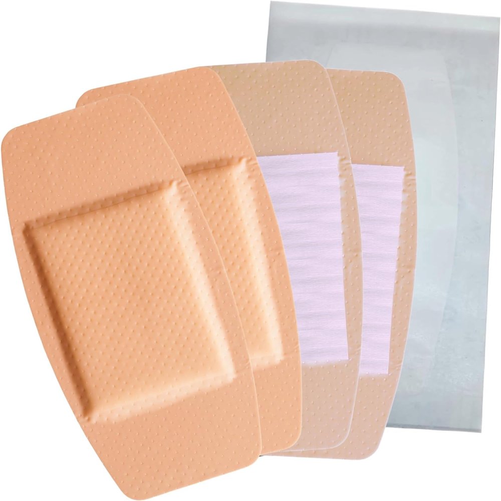300 Extra Large Adhesive Bandage Patch 2x4.5 Sterile Sheer Plastic Bandages Breathable & Flexible with Non-Stick Pad and 4 Sided Seal, Latex Free for First Aid Kit Wound Care (6)