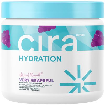 Cira Hydration Powder (45 Servings) x Alicia McCarvell's Electrolyte Drink Mix with Himalayan Salt for Dehydration Relief and Recovery - Very Grapeful