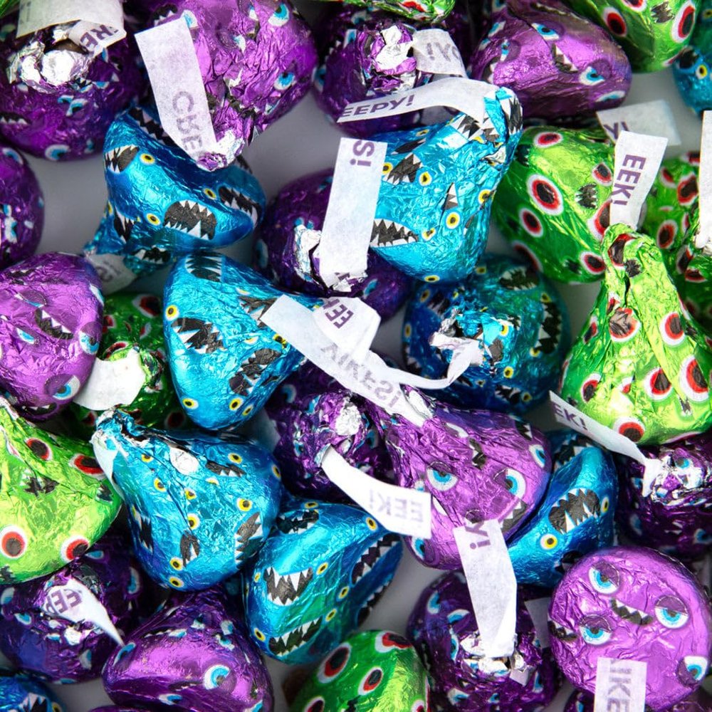180 Pcs Halloween Candy Party Favors Milk Chocolate Kisses (1.8 lb) - Monster