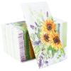 100 Pack Spring Sunflower Floral Guest Hand Towels Disposable for Bathroom, Sunflower Paper Napkins Decorative Spring Flowers Napkins for Bathroom Toilet Powder Room Holiday Wedding Bridal Shower view 1