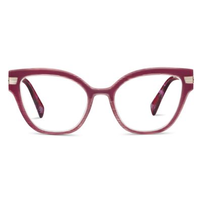 Peepers by PeeperSpecs Oprah's Favorite Women's Marquee Cateye Blue Light Blocking Reading Glasses - Red/Spice Quartz +2.25