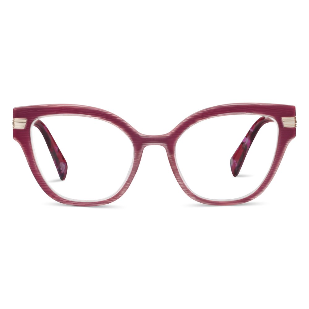 Peepers by PeeperSpecs Oprah's Favorite Women's Marquee Cateye Blue Light Blocking Reading Glasses - Red/Spice Quartz +2.25