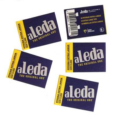 aLeda Extra Wide Chlorine Free Unbleached Perforated Filter Tips - 5 booklets x 50 Tips