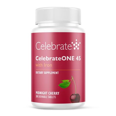 Celebrate Vitamins CelebrateONE 45 Chewables, 45mg Iron - Once Daily Bariatric Multivitamin, Essential Vitamins & Minerals - Gastric Bypass & Sleeve Gastrectomy Supplement - Cherry (30 Tablets)