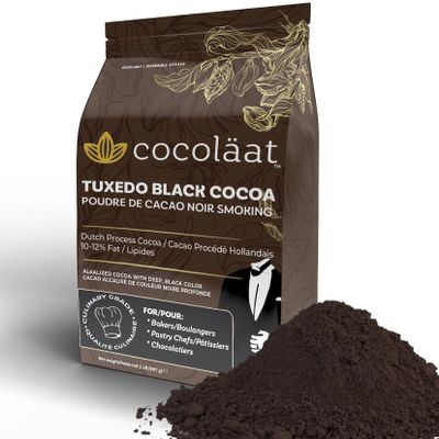 Cocolat Tuxedo Black Cocoa Powder | Culinary Grade for Bakers & Pastry Chefs | Natural Substitute For Black Food Coloring | Dutch Cocoa With Strong Chocolate Taste | Resealable Pouch | 2 lb, 907 g