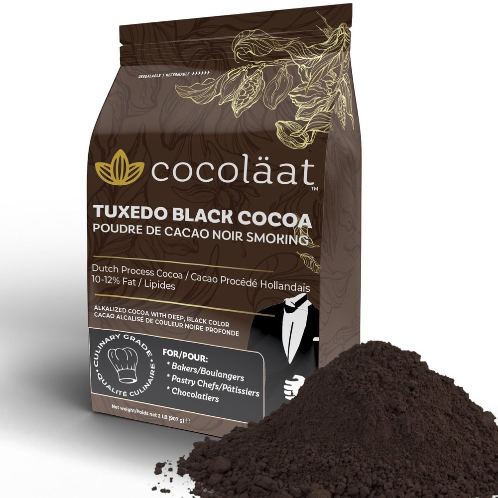 Cocolat Tuxedo Black Cocoa Powder | Culinary Grade for Bakers & Pastry Chefs | Natural Substitute For Black Food Coloring | Dutch Cocoa With Strong Chocolate Taste | Resealable Pouch | 2 lb, 907 g