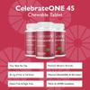 Celebrate Vitamins CelebrateONE 45 Chewables, 45mg Iron - Once Daily Bariatric Multivitamin, Essential Vitamins & Minerals - Gastric Bypass & Sleeve Gastrectomy Supplement - Cherry (90 Tablets) view 2