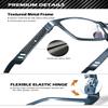 ANYLUV Reading Glasses Men Women Blue Light Blocking, Premium Mens Reading Glasses Al-mg Frame with Spring Hinge Anti Glare view 3