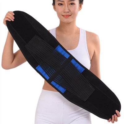 S-6XL Elastic Lumbar Back Brace Belt Lower Back Support Women Men Posture Corrector Waist Pain Relief Spine Support Corset Tummy Tuck Sports Fitness Waist Trainer (Color : Blue, Size : 6XL) (Blue XX)