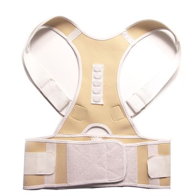 Adjustable Back Posture Corrector Back Support Lumbar Brace Belt Men Spine Straightener Humpback Correction Womens Corset (Color : Black, Size : XL) (Nude M)