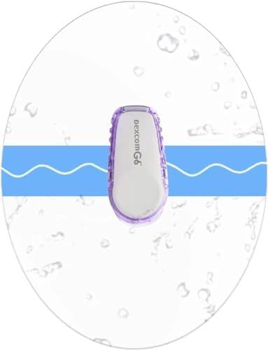 GTAGKOMMEN 55 Pack Dexcom G6 Adhesive Patches,Waterproof & Transparent Dexcom G6 Overpatch for 10 Days Long Stay Fixation Monitor ProtectionEasy to Use Pre-Cut Adhesive Tape.
