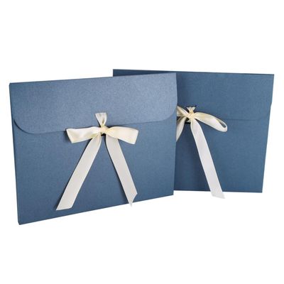 10pcs Paper Gift Card Envelopes Packaging Bags with Ribbon Bowknot Greeting Wedding Holiday Card Present Gift Envelope Wrapping Bag Underwear Silk Scarf Flat Gift Wrap Bag for Invitation Birthday