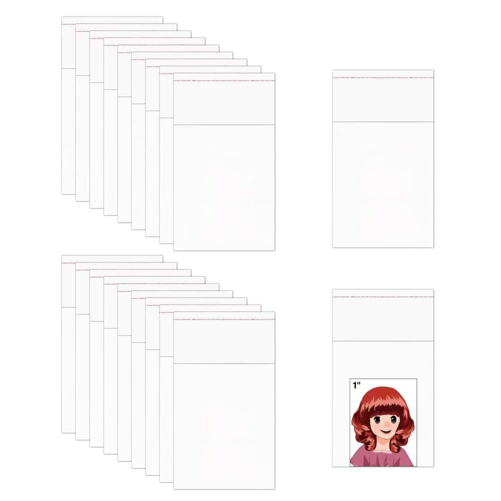 Tiny Clear Resealable Cello Bags - 1.5x2'' 300pcs Self Sealing Adhesive Poly Bags for Candy, Jewelry, Beads, Earrings, Necklaces, Board Games, Seeds