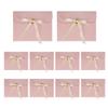 10pcs Paper Gift Card Envelopes Packaging Bags with Ribbon Bowknot Greeting Wedding Holiday Card Present Gift Envelope Wrapping Bag Underwear Silk Scarf Flat Gift Wrap Bag for Invitation Birthday view 1